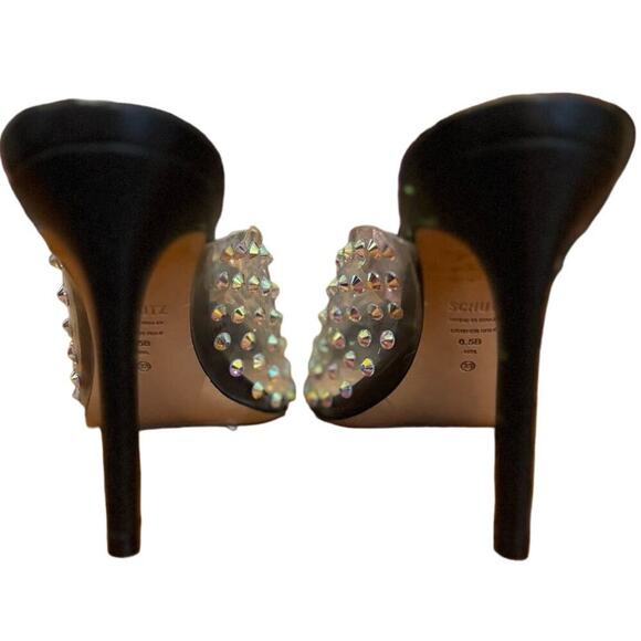 Schutz NWOB Greece Diamond Slip-On Pumps In Clear & Black Size 6.5 - Picture 6 of 7